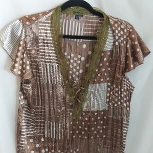 Piano women's silk blouse size extra large